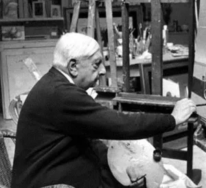 giorgio de chirico pittore nello studio