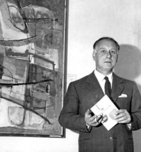 renato birolli all'inaugurazione della mostra